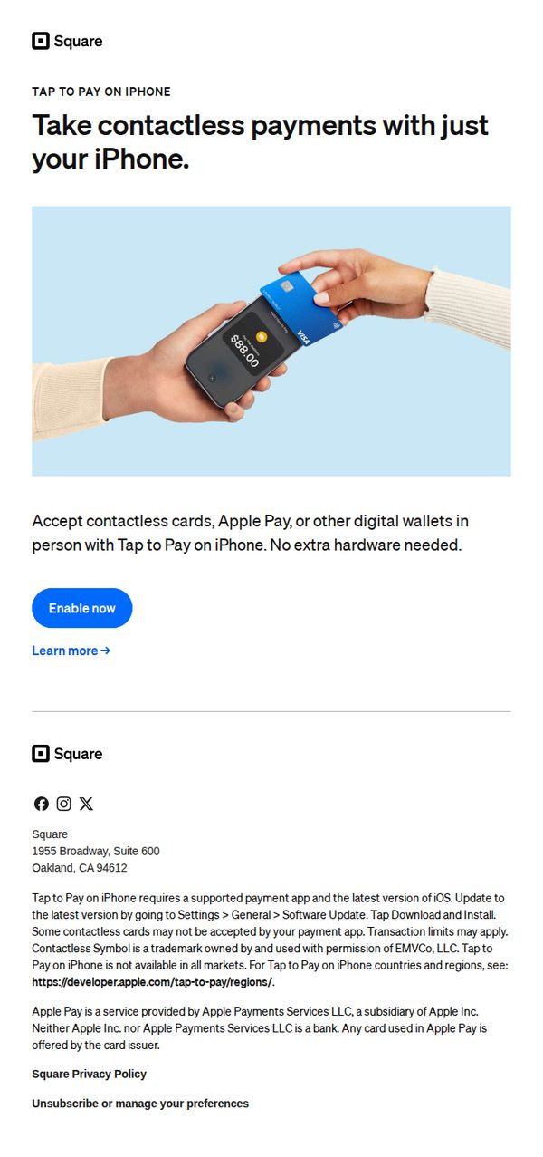 10. Square: Start taking contactless payments with Tap to Pay on iPhone