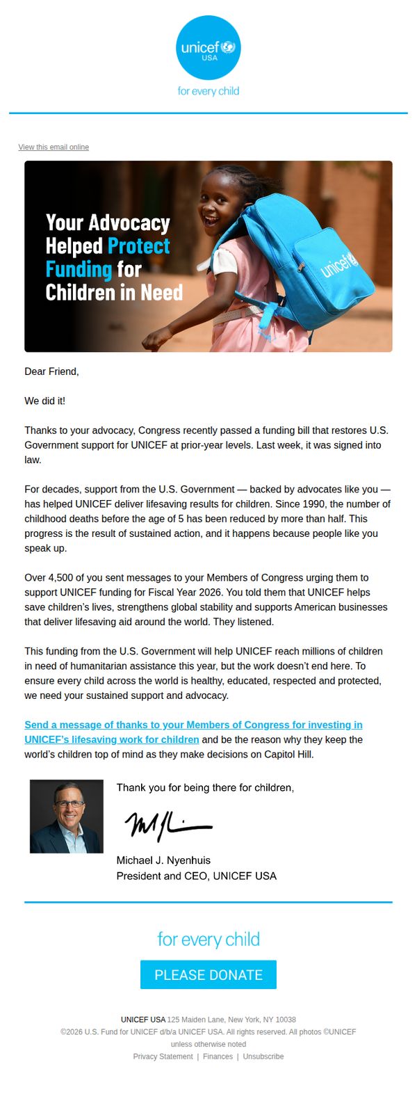 UNICEF USA 