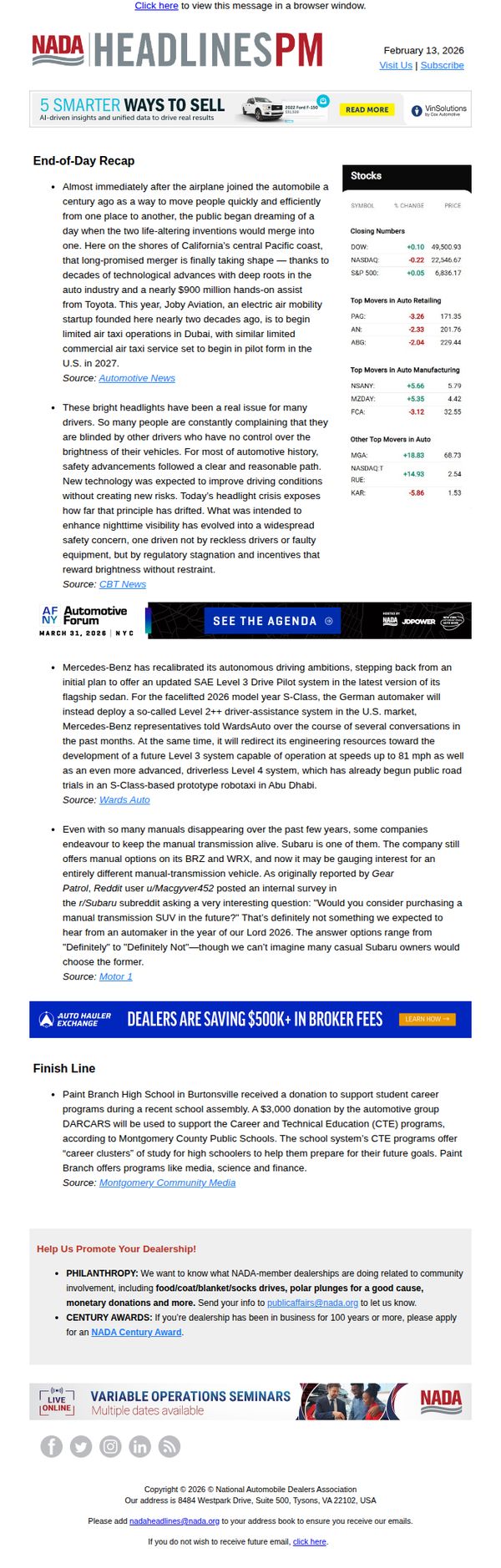 National Automobile Dealers Association (NADA)