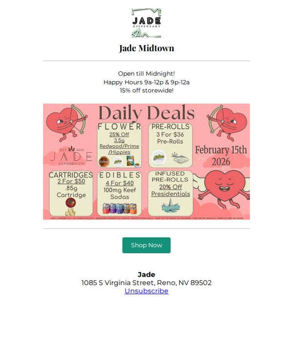 10. Sunday's Deals at Jade!