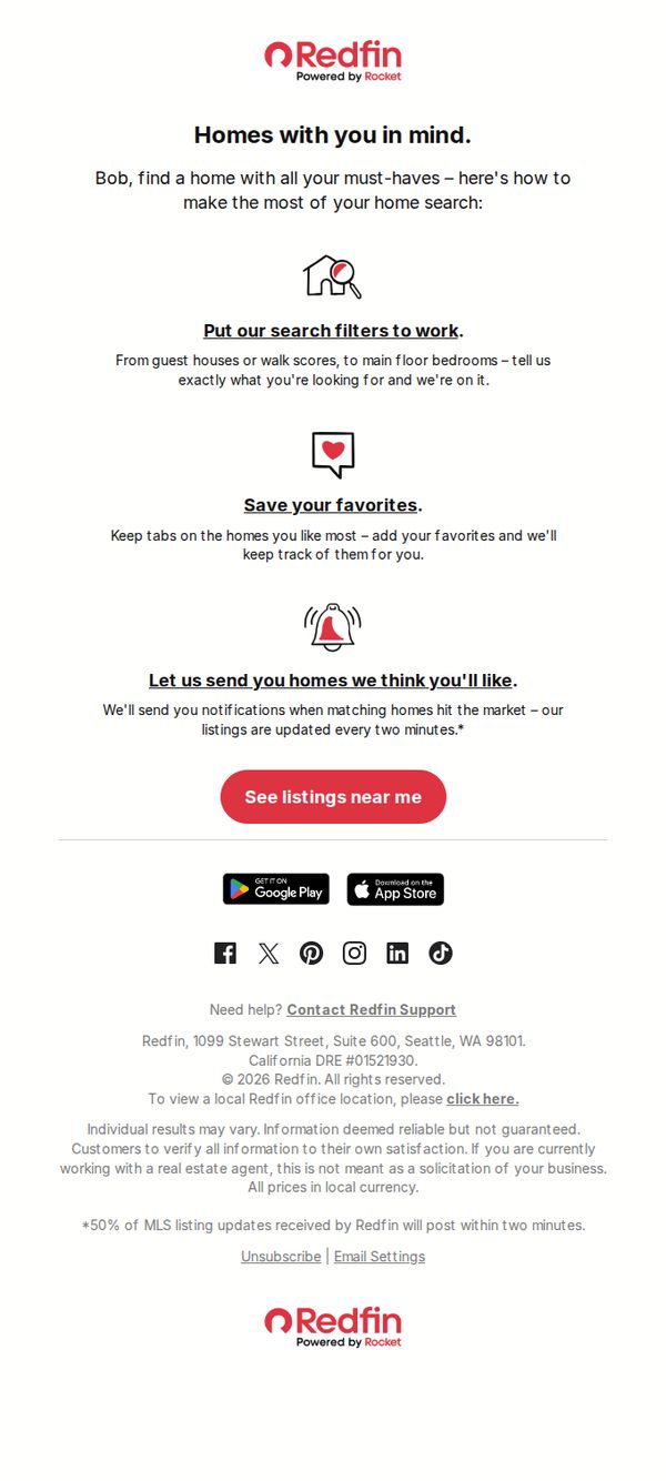 6. How to find new listings with Redfin