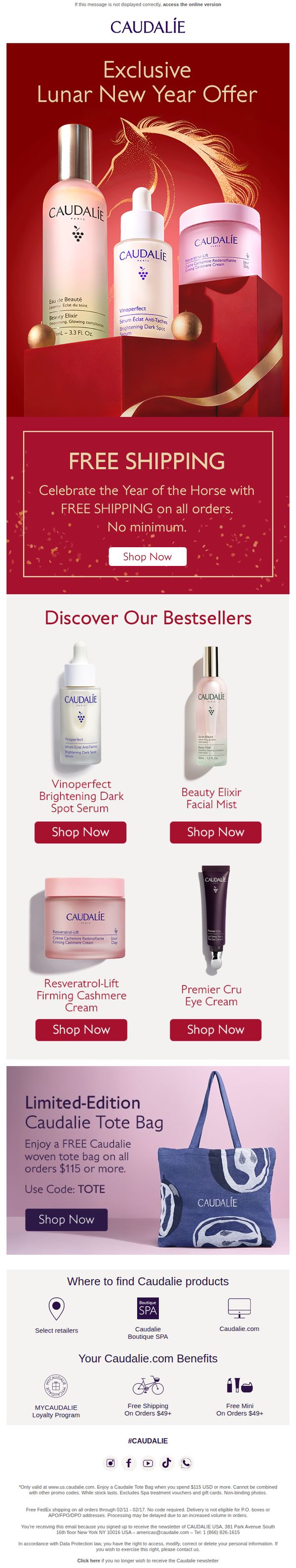 7. Caudalie - US: Special Lunar New Year Offer✨