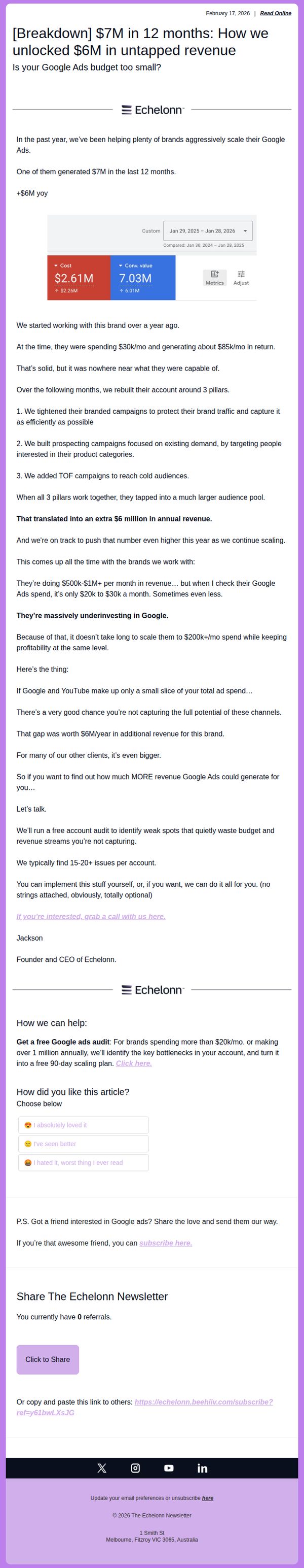 6. [Breakdown] How we scaled a brand from $85k to $580k/mo in Google Ads	revenue