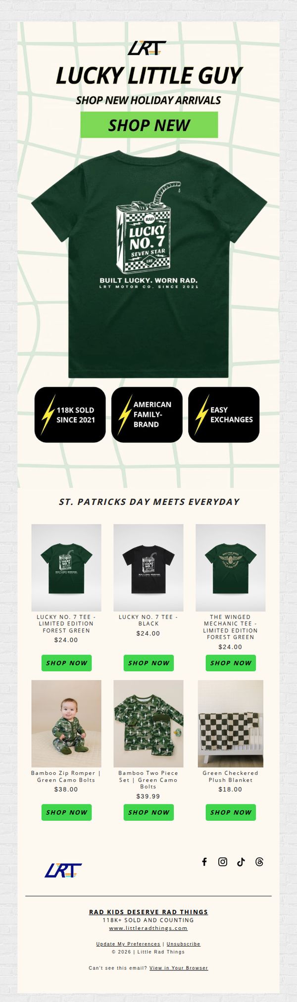 7. Little Rad Things: New LUCKY Arrival ☘️