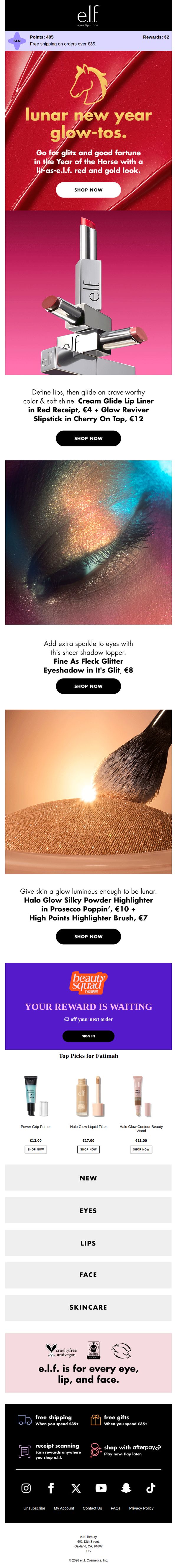6. e.l.f. Cosmetics : Ring in the Lunar New Year in red & gold ✨❤️