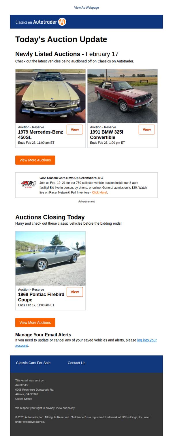 8. Classics on Autotrader - Daily Auctions
