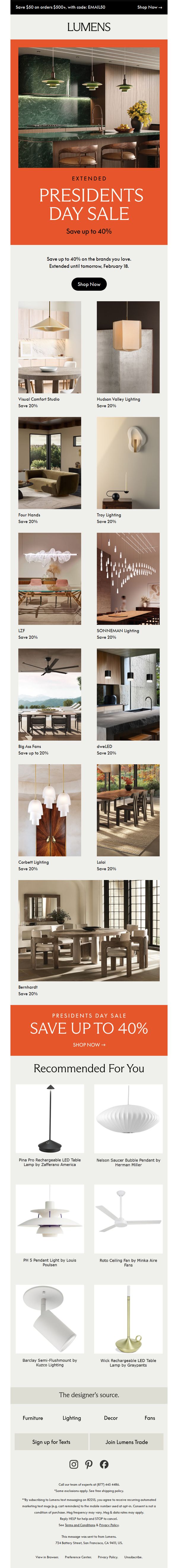 7. Lumens: EXTENDED—Presidents Day Sale 