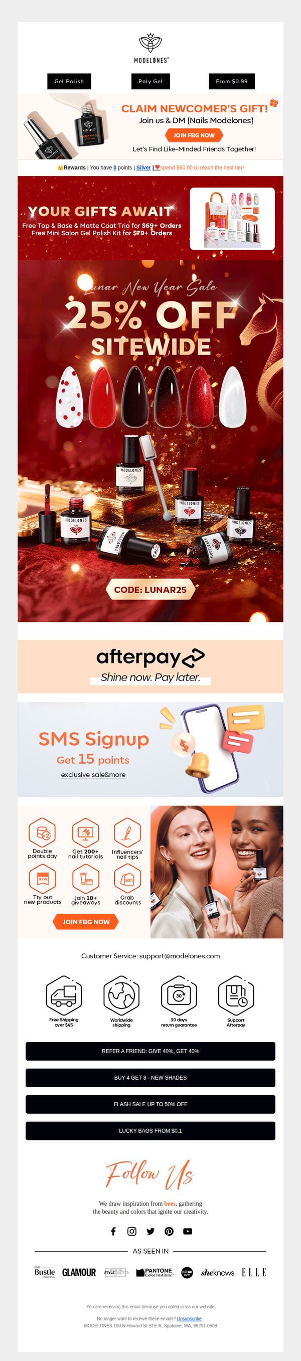 8. Modelones: 🎊💅 Celebrate Lunar New Year with 25% Off!