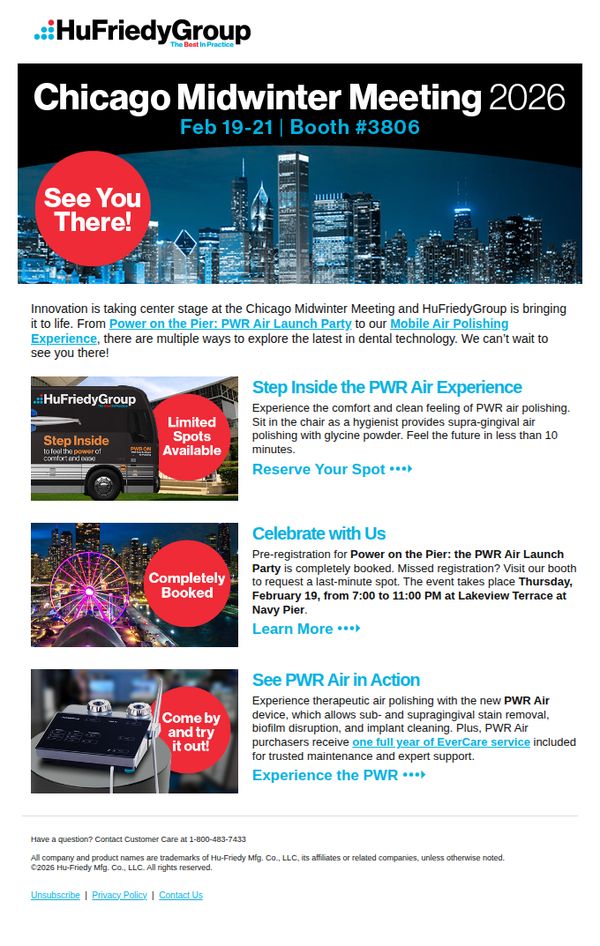 9. HuFriedyGroup : Join HuFriedyGroup at CMW