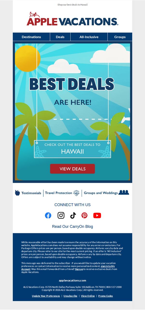 6. Fall In Love With Hawaii Deals
