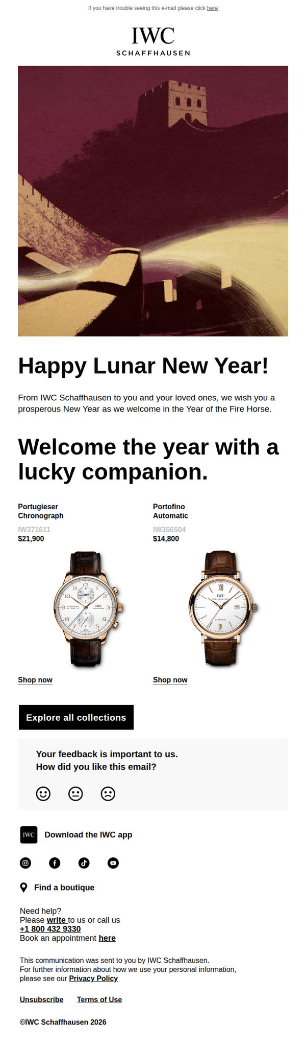 6. IWC Schaffhausen: Happy Year of the Horse from IWC Schaffhausen