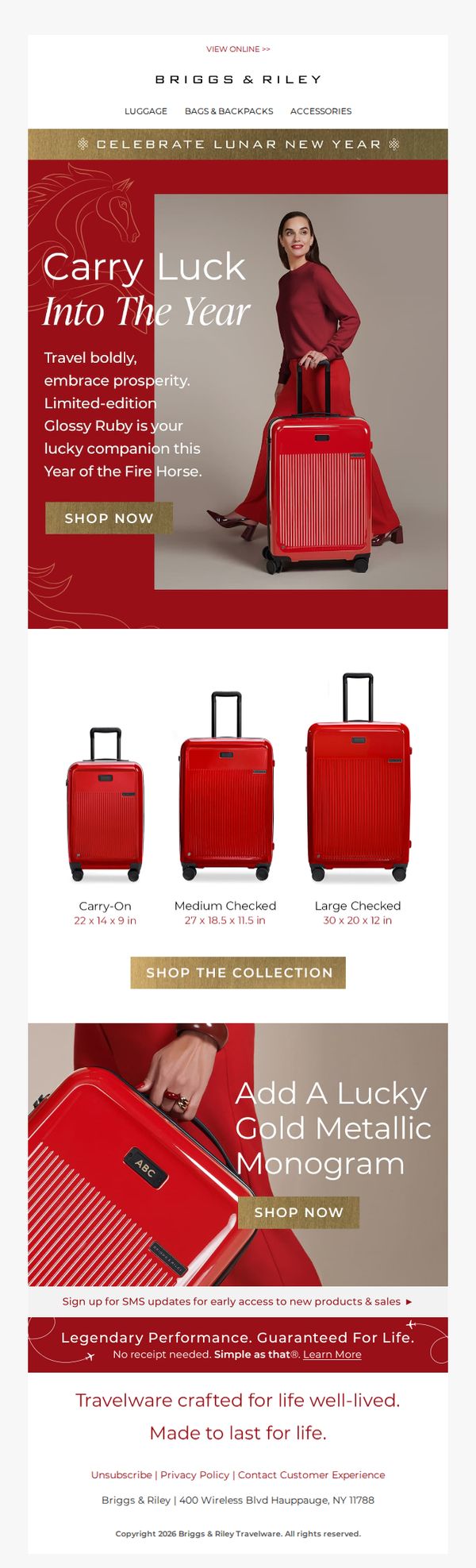 7. Briggs & Riley: A Lucky Color For Lunar New Year