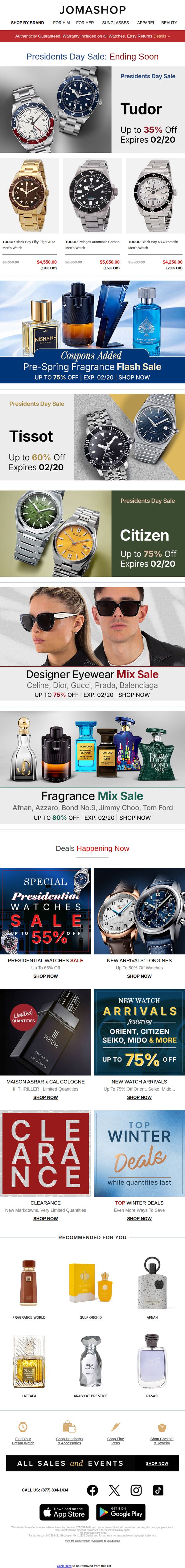 6. TUDOR • PRE-SPRING FLASH SALE • TISSOT • CITIZEN • SUNGLASSES & MORE 