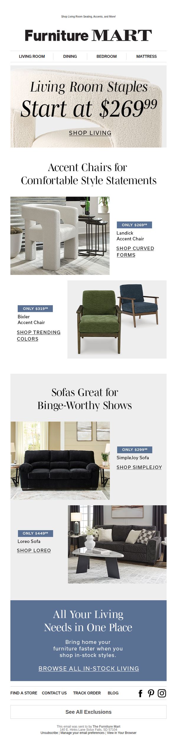9. Becker Furniture: Presidents Day Living Room Statements Starting at Only $269.99 🛋️✨