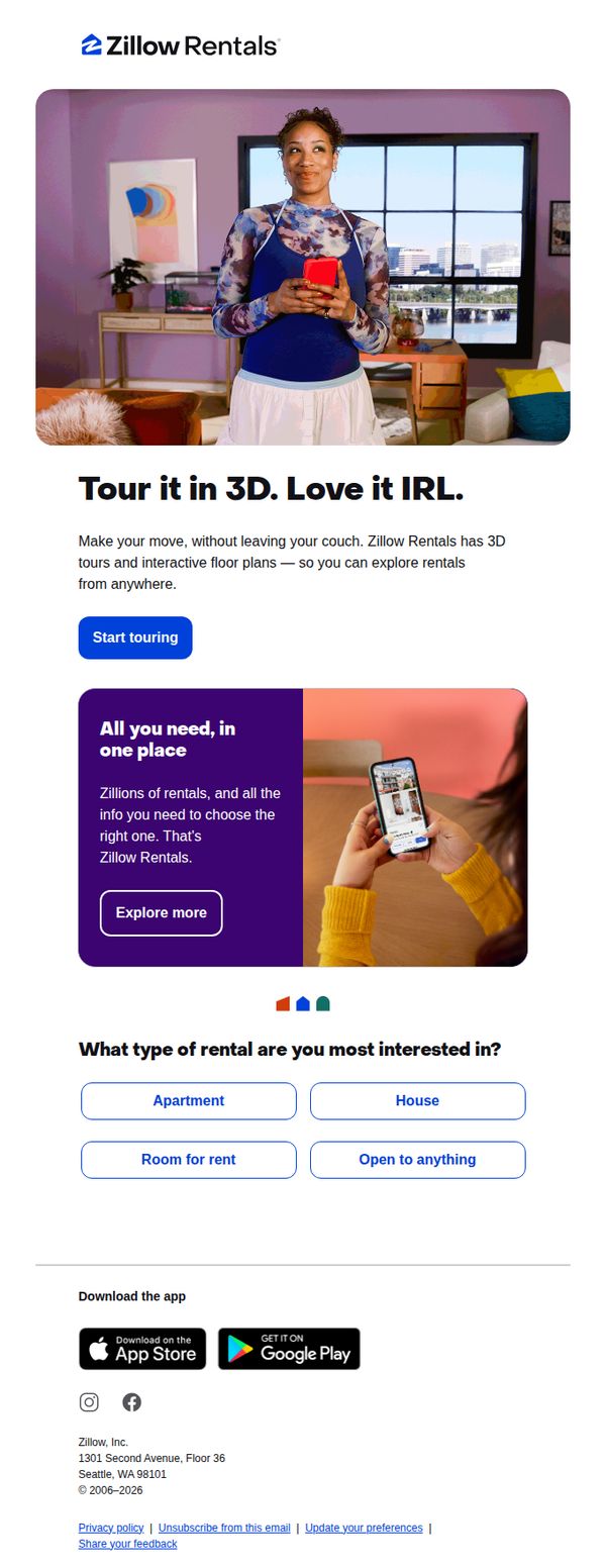 8. Find your rental from anywhere with 3D tours