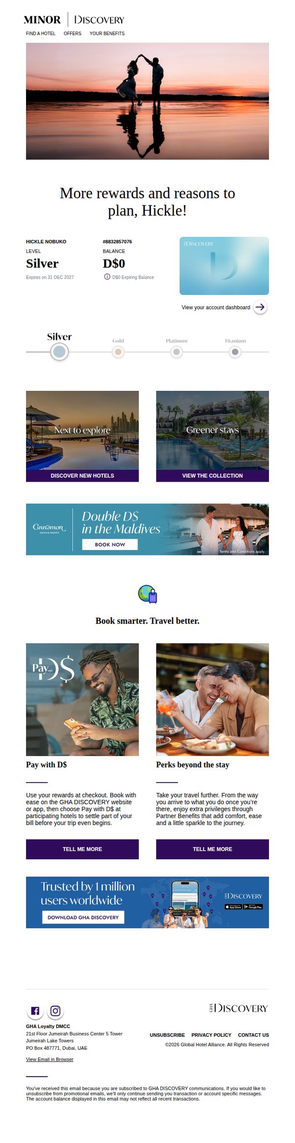 7. Oaks Hotels: Your February Account Summary
