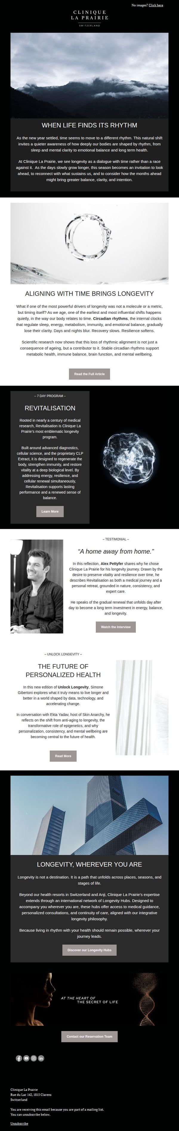9. Clinique La Prairie : How your Body Keeps Time