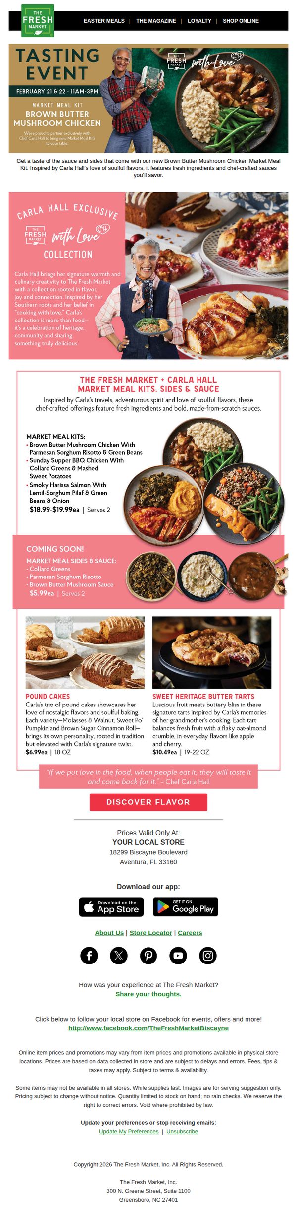 6. The Fresh Market: From the kitchen with Chef Carla Hall