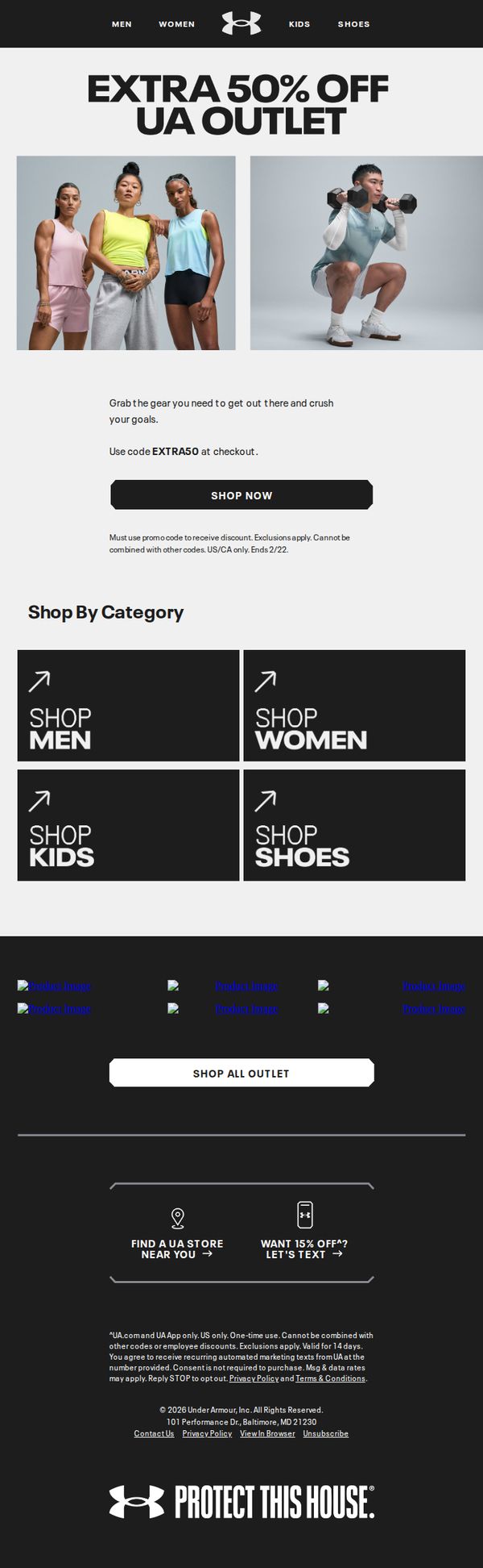 9. EXTENDED: Extra 50% Off Outlet