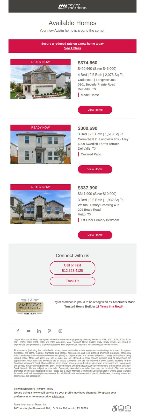 6. February 19 - Available Homes in Austin