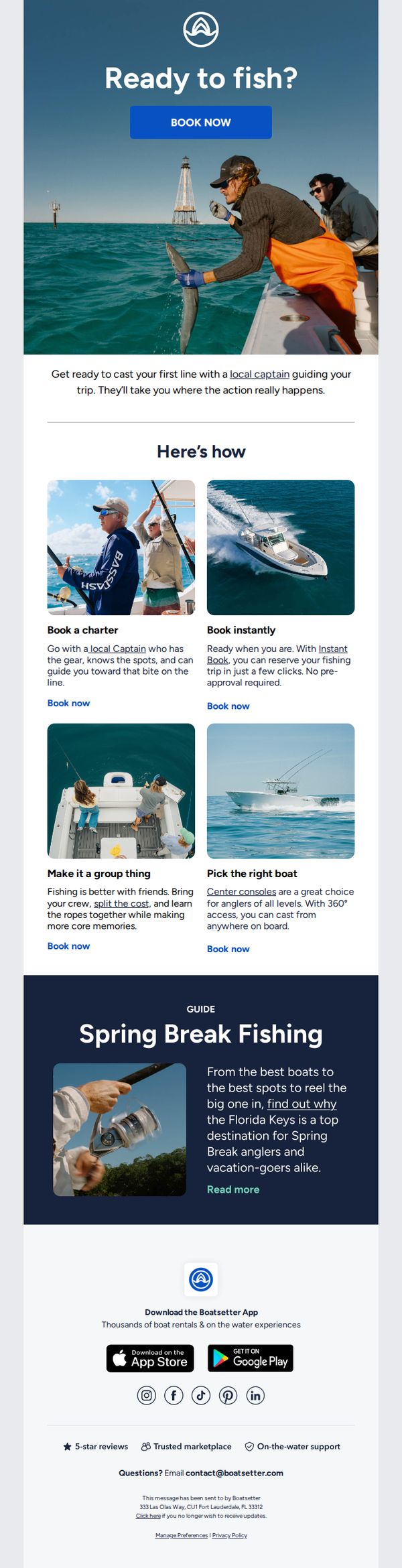 10. Boatsetter : Ready to fish?