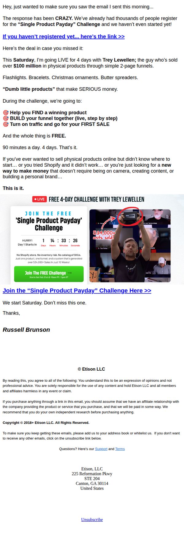 7. RE: the $100M flashlight guy...