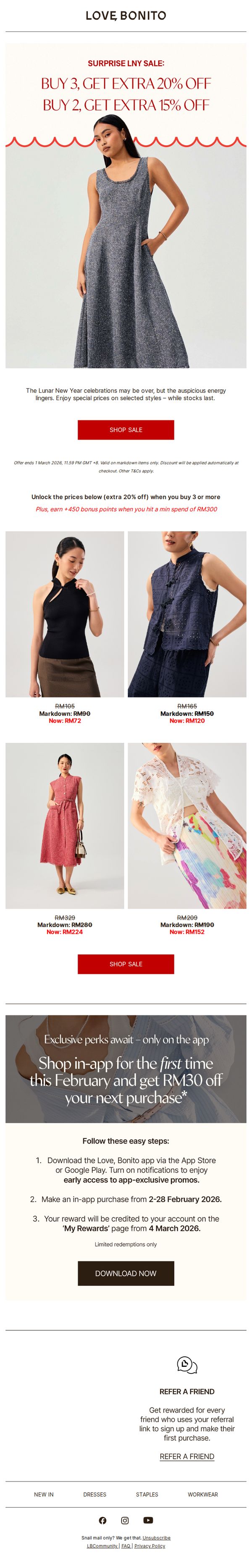 9. Love, Bonito: 🧧 SURPRISE LNY SALE 🧧