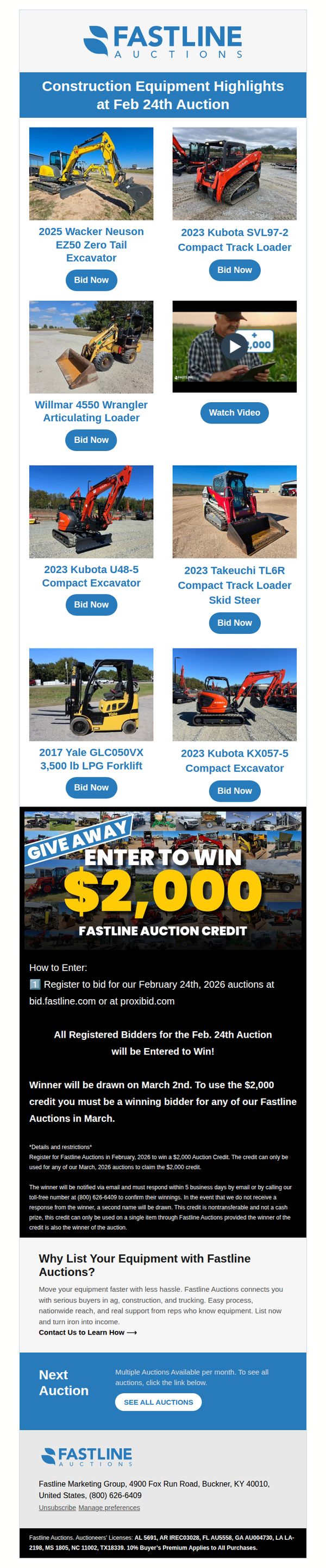 8. 🚜 Rare Equipment Awaits: Bid in Our February Auction!