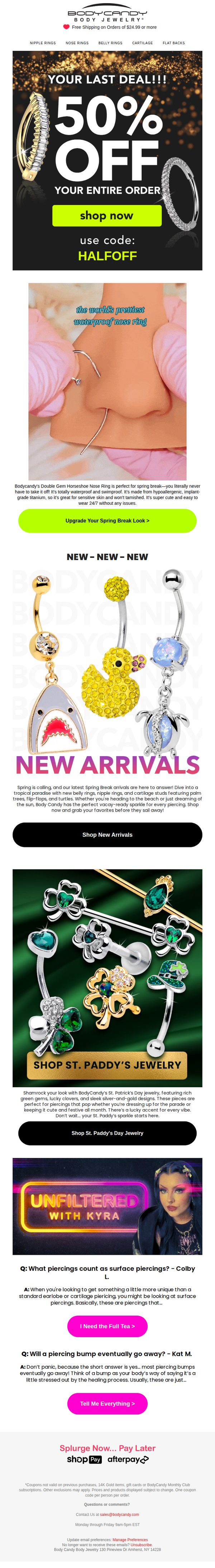 Body Candy Body Jewelry