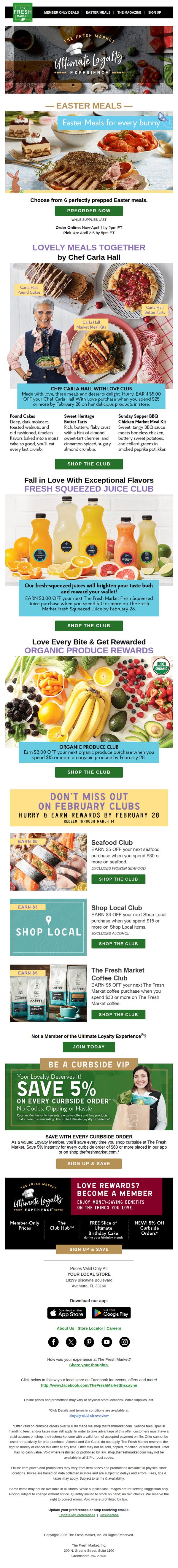 6. The Fresh Market: Make your shopping rewarding today
