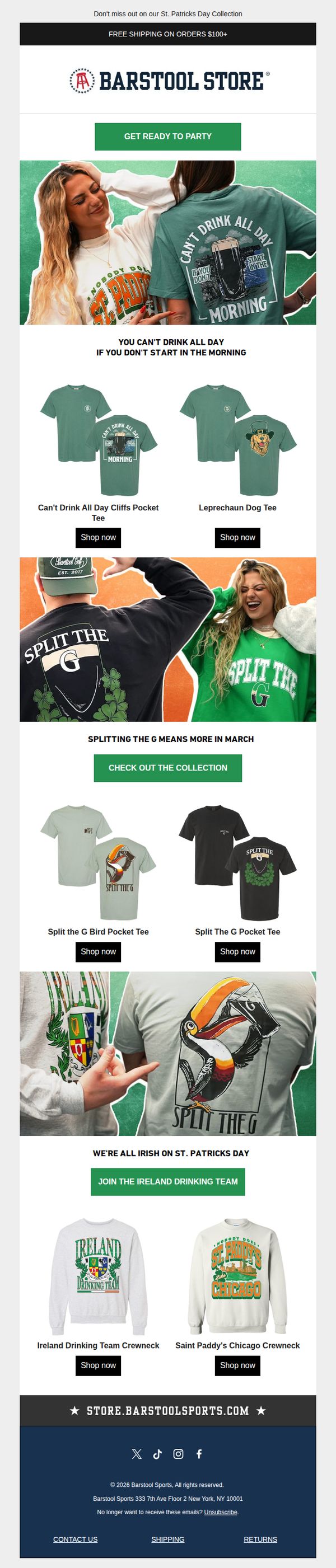 8. Barstool: Are You Feeling Lucky?🍻☘️