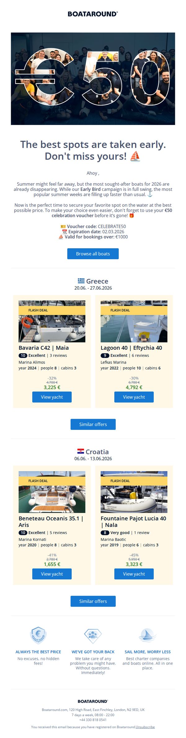 10. Don’t miss out 🚨 Early Bird deals + €50 bonus