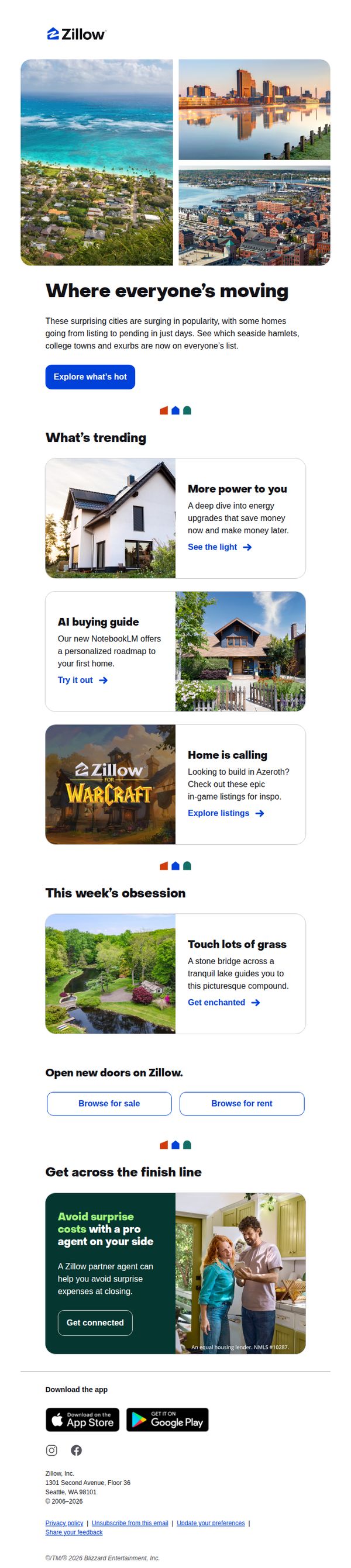 6. The most-searched cities on Zillow