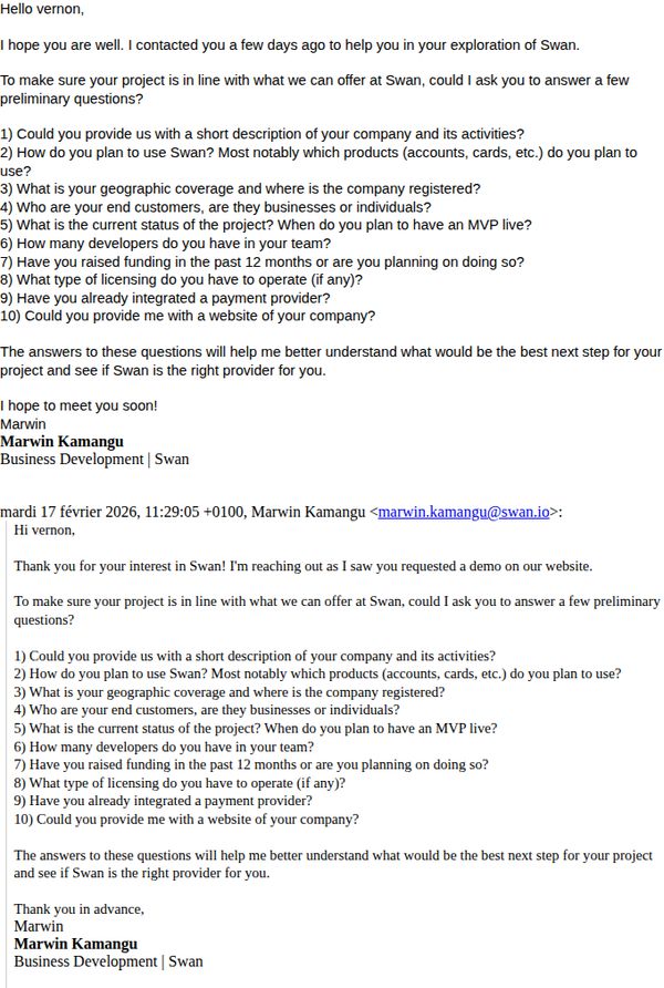 8. Swan: Welcome to Swan | Tell us about yourself!