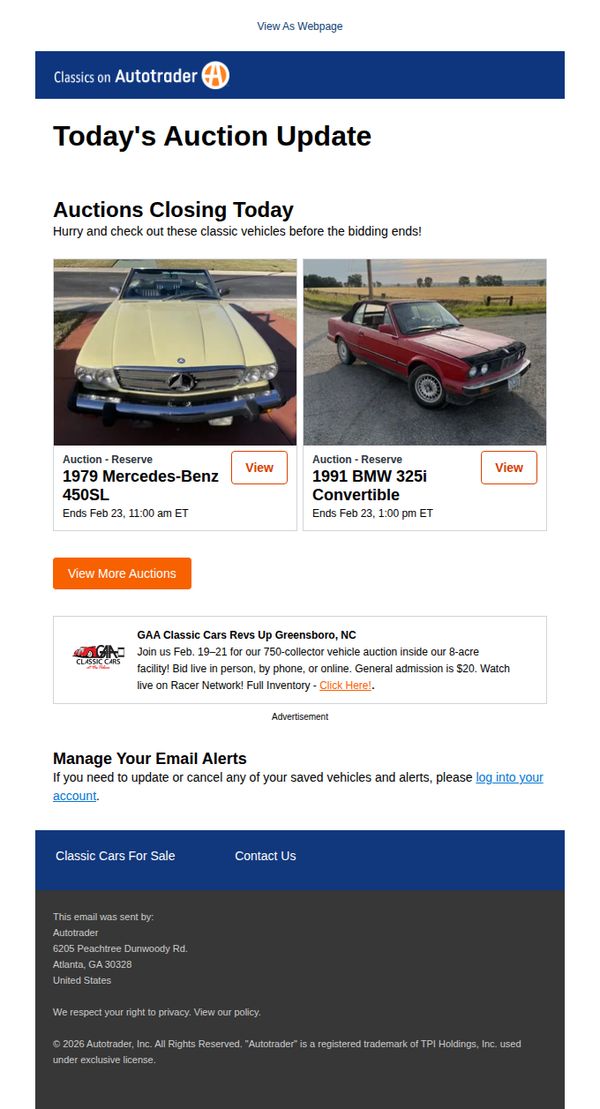 Classics AutoTrader 
