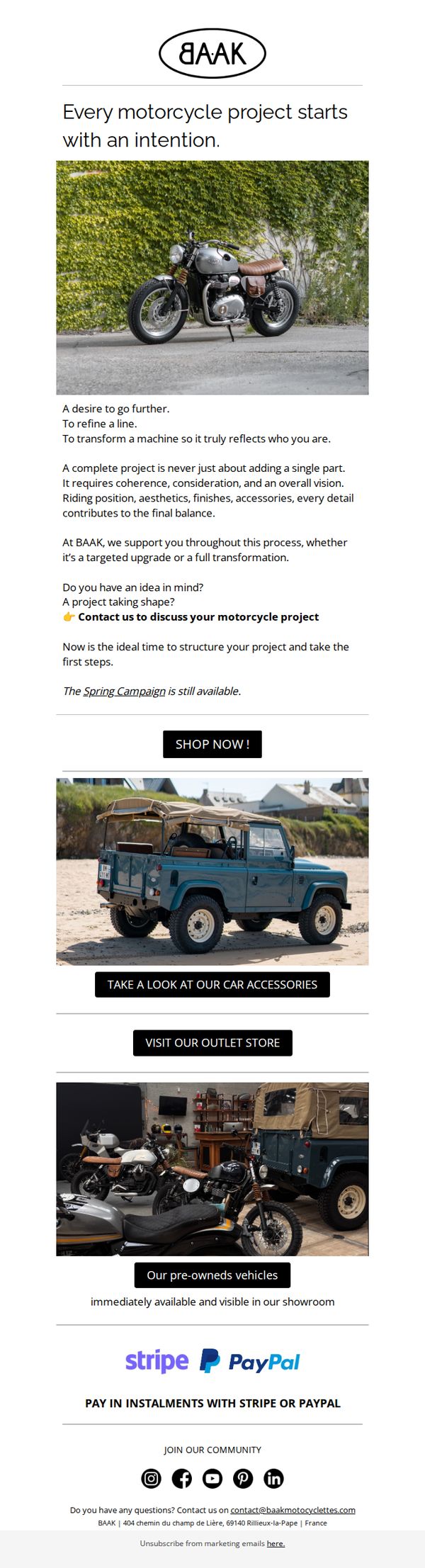 9. A motorcycle project in mind? Let’s talk.