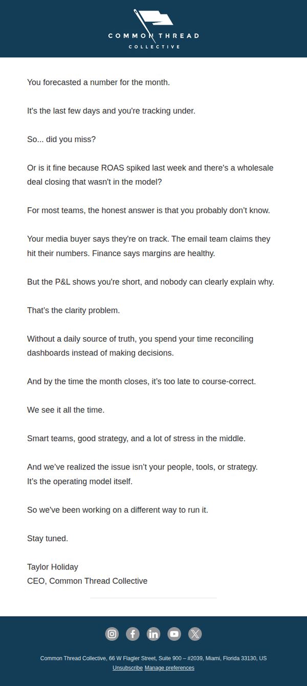 8. Do you trust this month’s forecast?