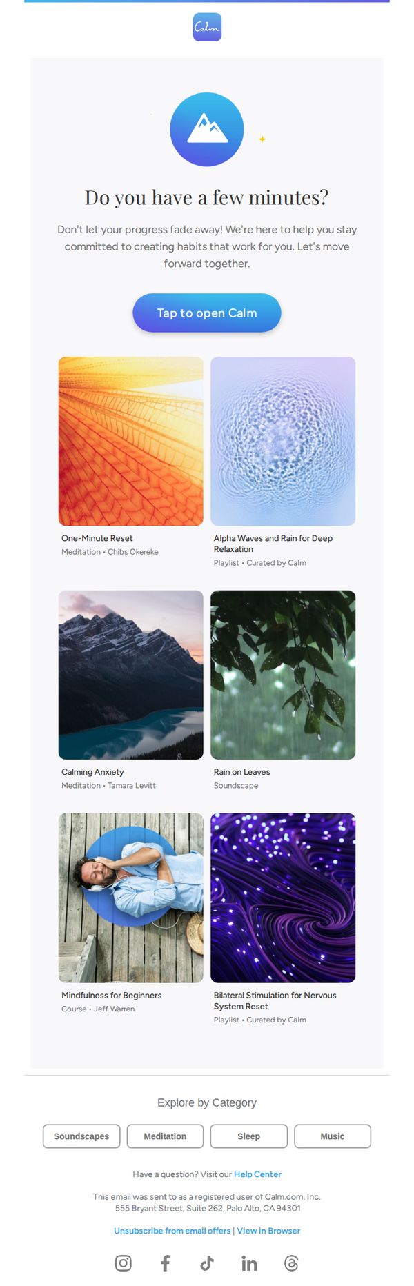 7. Popular on Calm ☀️