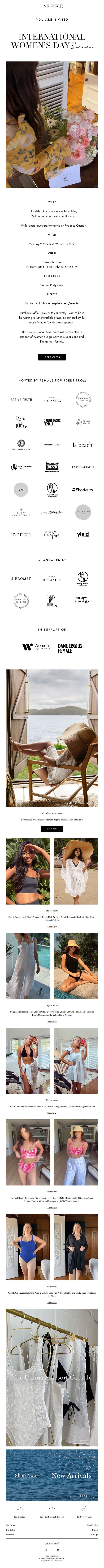 10. UNE PIECE: Get Tickets | International Women's Day Soirée
