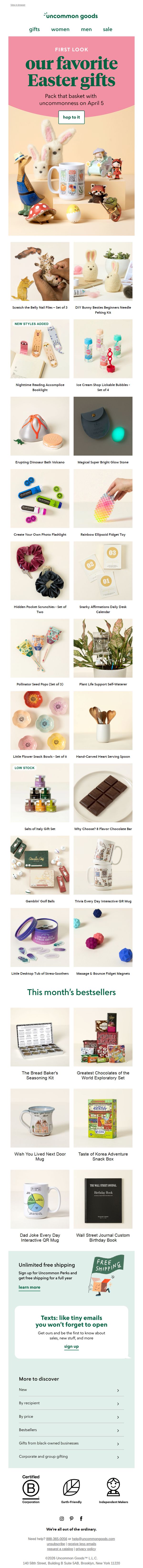7. Easter gifts are here! Go ahead and take a peep. 🐣