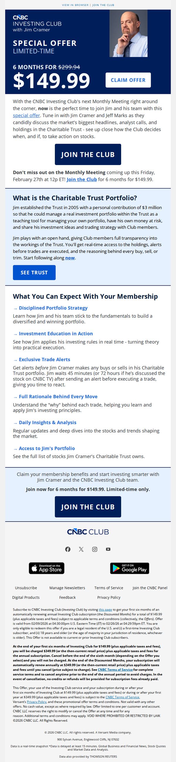 7. CNBC Europe: Become a member and join Jim live on Friday!