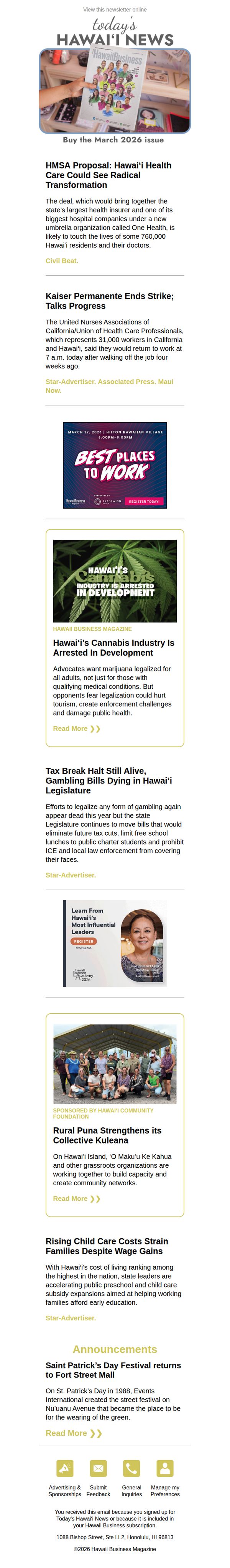 7. Today's Hawai‘i News P.M. 2/24 - HMSA Proposal: Hawaiʻi Health Care Could See Radical Transformation
