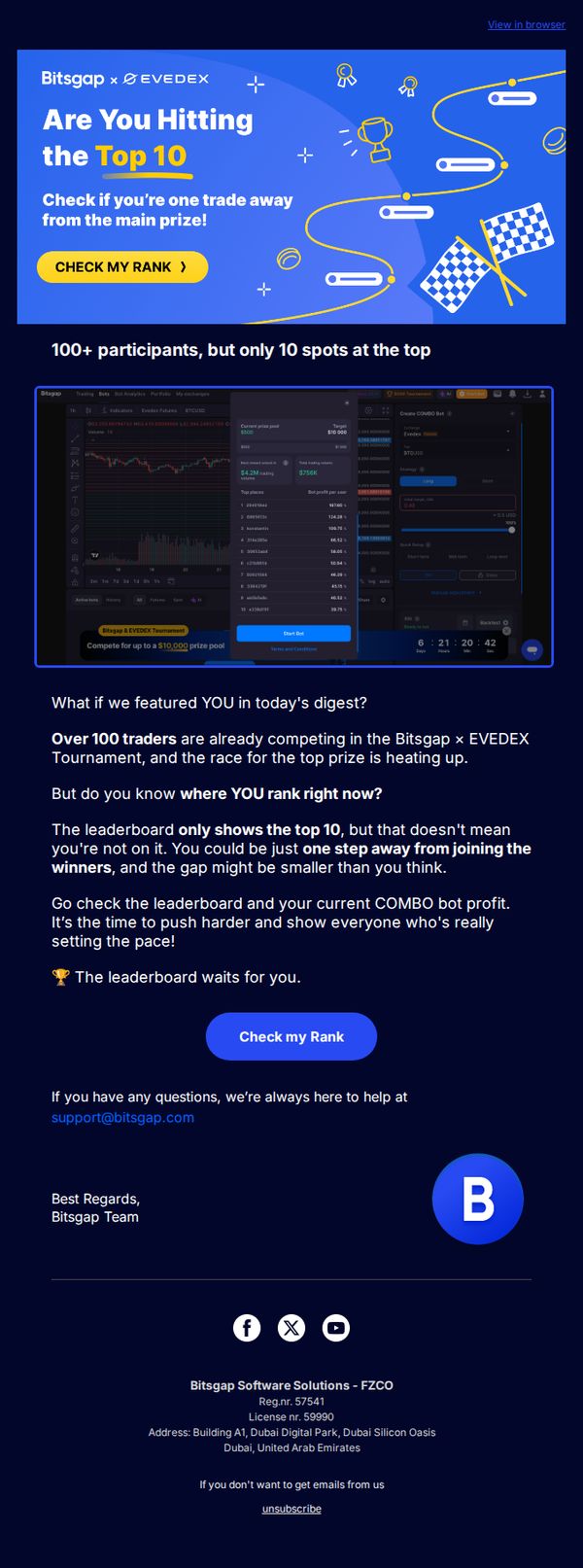 6. Are You In? Check Your Status in the Race!