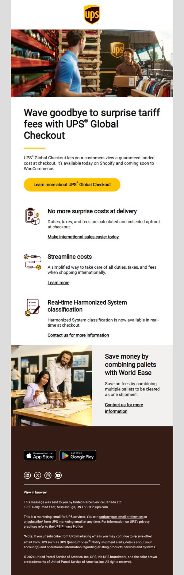 7. UPS - CA : Simplify your international sales with UPS® Global Checkout