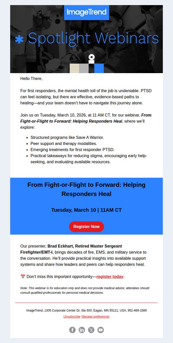 7. ImageTrend: Join Our Webinar - From Fight-or-Flight to Forward: Helping Responders Heal