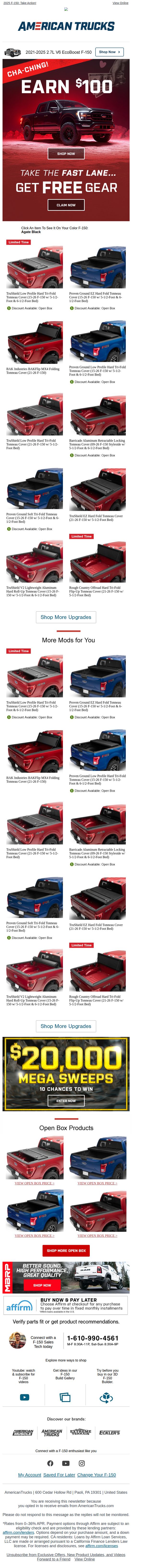 7. American Trucks: F-150 COUPONS EXPIRING ⚠ + FREE GIFT!