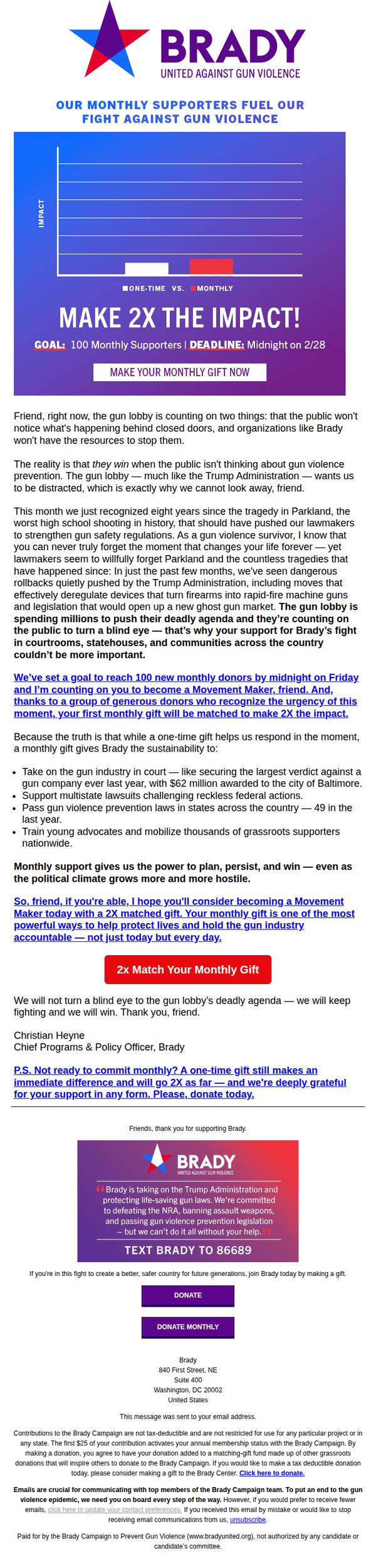 9. The gun lobby is counting on our movement losing steam