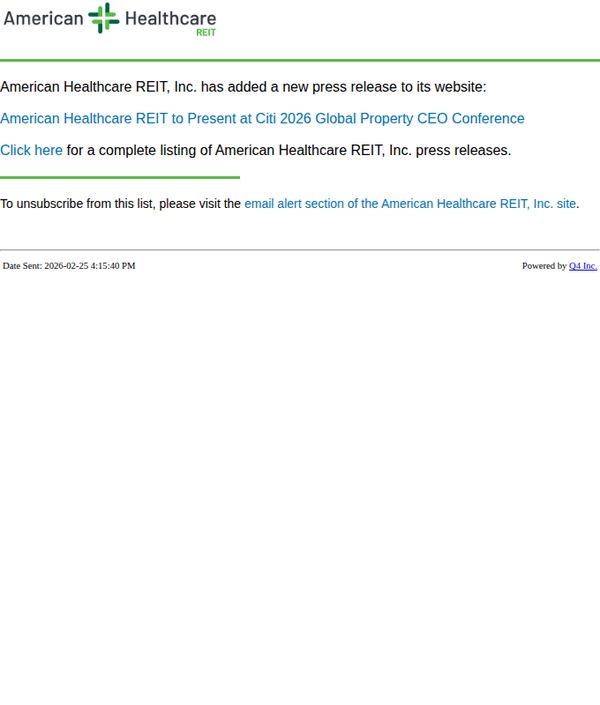 American Healthcare REIT