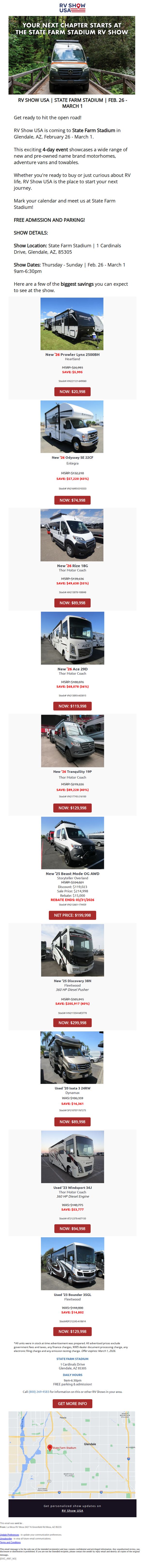 10. La Mesa RecVan : Your RV Weekend Starts At State Farm Stadium