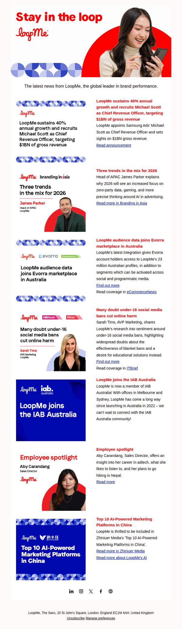 9. Chartboost - LoopMe: LoopMe's New CRO, Social Media Ban Research, Evorra Integration, Employee Spotlight & More